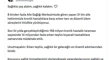 Bakan Memişoğlu: Son 2 yılda 14 milyondan fazla erken teşhisle hastalıklara zamanında müdahale ettik