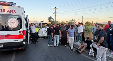 Beton mikseri karşı yola geçip iki minibüsle çarpıştı; 1 ölü, 8 yaralı