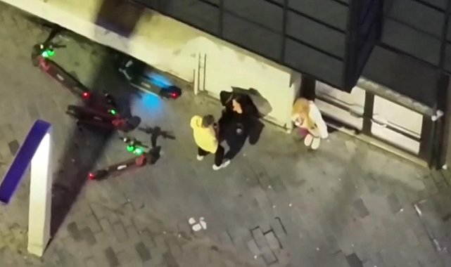 Beyoğlu'nda asayiş denetimi; fuhuş pazarlığı dronla tespit edildi