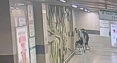 Beyoğlu'nda metroda uyuyan kişinin cep telefonunu çalan şüpheli yakalandı