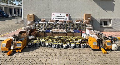 Bursa'da 3,2 milyon TL'lik kaçak tütün ve sigara ele geçirildi