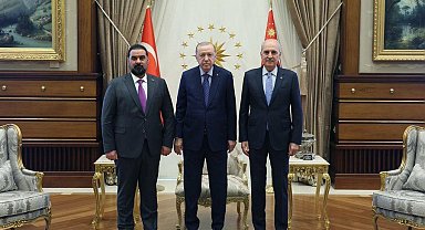 Cumhurbaşkanı Erdoğan, Irak Meclis Başkanı Halbusi'yi kabul etti