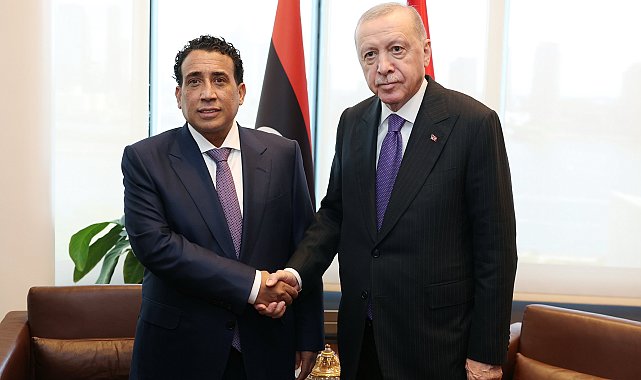 Cumhurbaşkanı Erdoğan, Libya Başkanlık Konseyi Başkanı Menfi'yi kabul etti