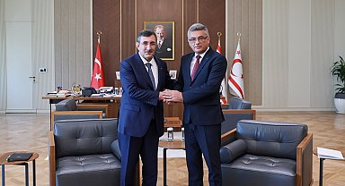 Cumhurbaşkanı Yardımcısı Yılmaz, KKTC Cumhurbaşkanı Erhürman ile görüştü