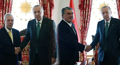 Derbi öncesi dikkat çeken görüşme: 4 büyüklerin başkanları Cumhurbaşkanı Erdoğan’la buluştu