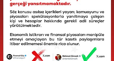 DMM: Bakan Şimşek'in istifasını sunduğuna ilişkin iddialar gerçeği yansıtmamaktadır