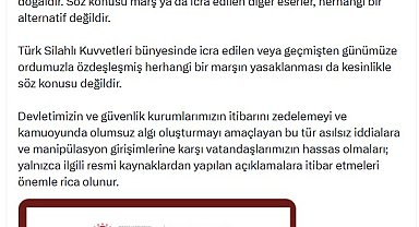 DMM: TSK'da bazı marşların yasaklandığı yönündeki paylaşımlar asılsız