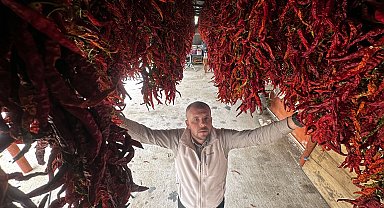 Edirne tava ciğerinin vazgeçilmezi Karaağaç biberinde kurutma dönemi