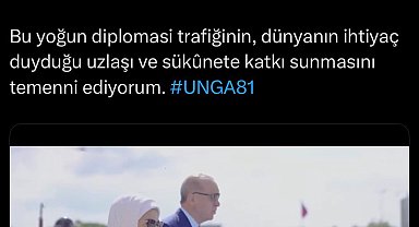 Emine Erdoğan'dan BM 81'inci Genel Kuruluna ilişkin paylaşım