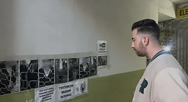 Fotoğraflarını tek tek duvara astı