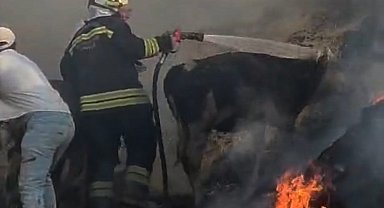Gaziantep'te konteynerde çıkan yangın ahıra sıçradı