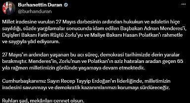 İletişim Başkanı Duran: Menderes, Zorlu ve Polatkan'ı rahmetle yad ediyorum