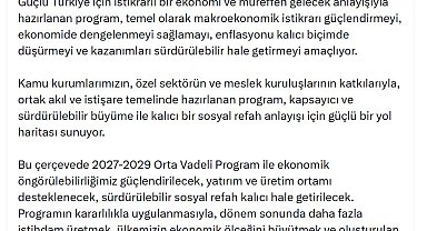 İletişim Başkanı Duran: Sürdürülebilir sosyal refah kalıcı hale getirilecek