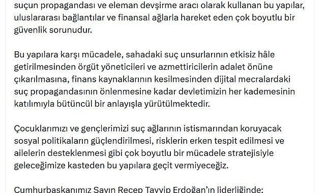 İletişim Başkanı Duran: Yeni nesil suç örgütleri çok boyutlu bir güvenlik sorunudur