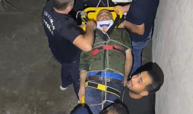 İnşaatta merdiven boşluğuna düşen bekçi yaralandı