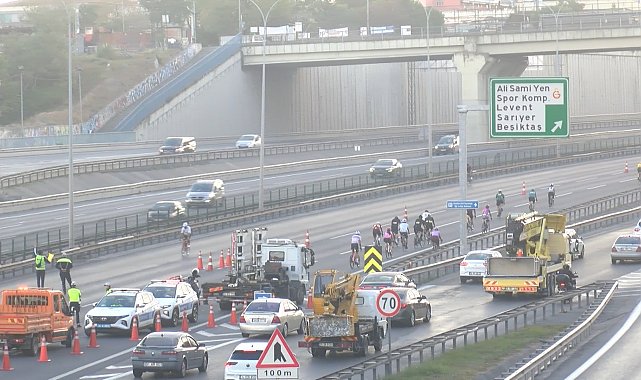 İstanbul'da bisiklet yarışı nedeniyle FSM Köprüsü'nde Ankara yönü trafiğe kapatıldı