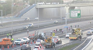 İstanbul'da bisiklet yarışı nedeniyle FSM Köprüsü'nde Ankara yönü trafiğe kapatıldı