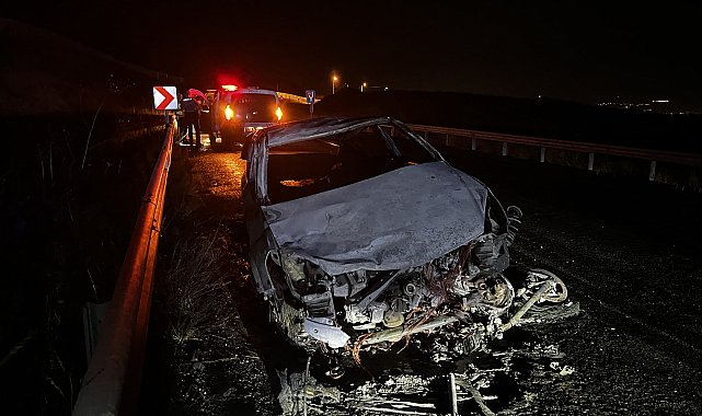 Kayseri'de çarpışan motosiklet ile otomobil yandı: 2 yaralı