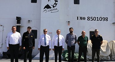 KKTC Başbakanı Üstel, Girne açıklarındaki arama çalışmalarını inceledi