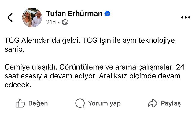 KKTC Cumhurbaşkanı Erhürman: Gemiye ulaşıldı