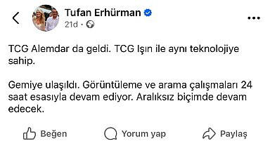KKTC Cumhurbaşkanı Erhürman: Gemiye ulaşıldı