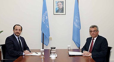 KKTC Cumhurbaşkanı Erhürman ile GKRY lideri Hristodulidis'in görüşmesi başladı