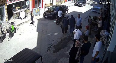 Konya'da iş yerinde patlama anı kamerada