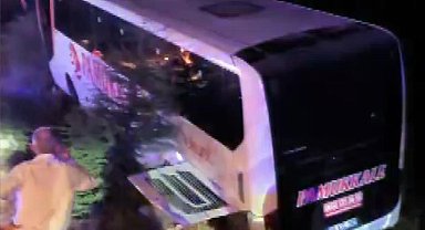 Manisa'da otobüs kazası; yaralılar var -1