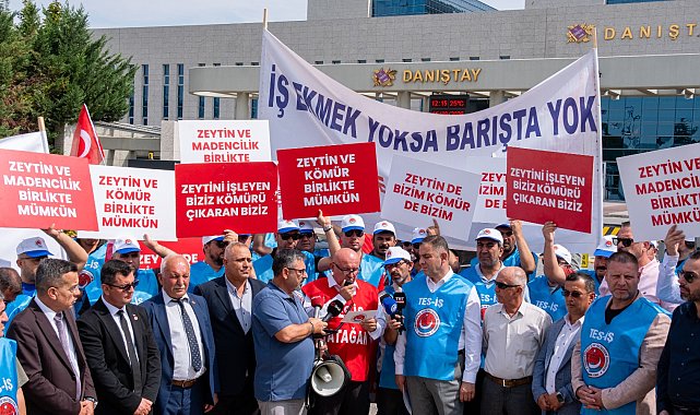 Milaslı muhtarlar ve işçilerden Danıştay önünde 'kamulaştırma davası' açıklaması