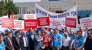 Milaslı muhtarlar ve işçilerden Danıştay önünde 'kamulaştırma davası' açıklaması