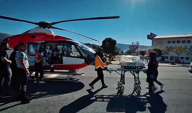 Muhammed bebek, hava ambulansıyla Malatya'ya sevk edildi