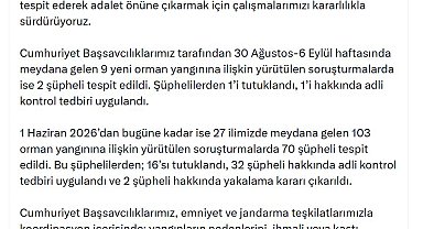 Orman yangını soruşturmalarında 16 şüpheli tutuklandı