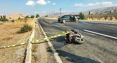 Otomobil ile çarpışan motosikletin sürücüsü öldü