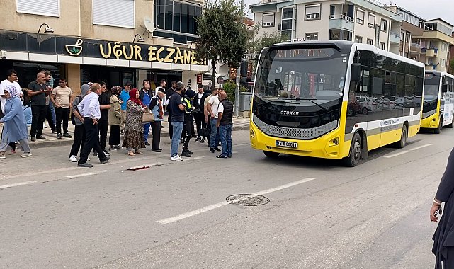 Özel halk otobüsünün çarptığı kadın ağır yaralandı