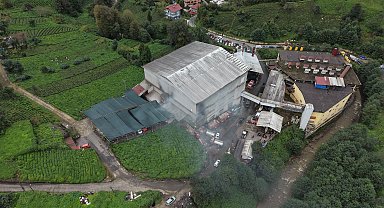 Rize'de çay fabrikasında çıkan yangın kontrol altına alındı