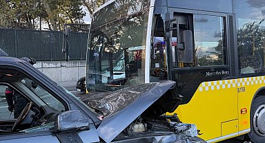Sarıyer'de karşı yöne geçen cip, İETT otobüsüyle çarpıştı: 3 yaralı