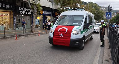 Şehit polisin cenazesini meslektaşları selam vererek uğurladı