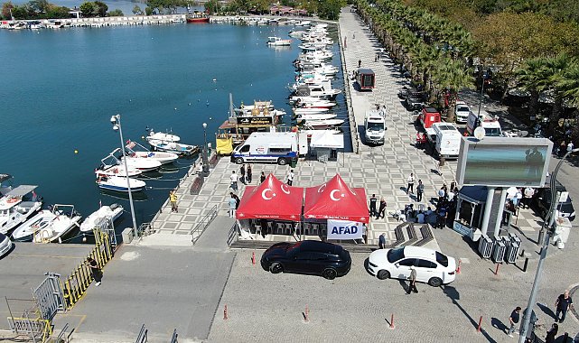 Silivri Limanı'nda bekleyiş sürüyor; hareketlilik havadan görüntülendi