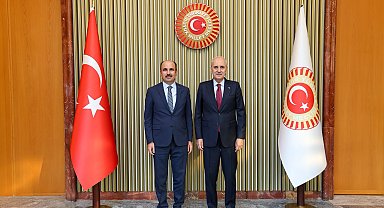 TBMM Başkanı Kurtulmuş, Dünya Belediyeler Birliği Başkanı Altay'ı kabul etti