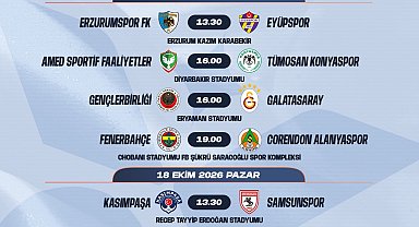 TFF, Süper Lig'de ilk yarının programını açıkladı