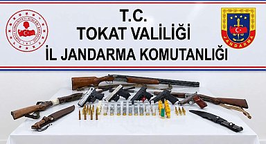 Tokat'ta jandarmadan silah kaçakçılığı operasyonu: 11 gözaltı