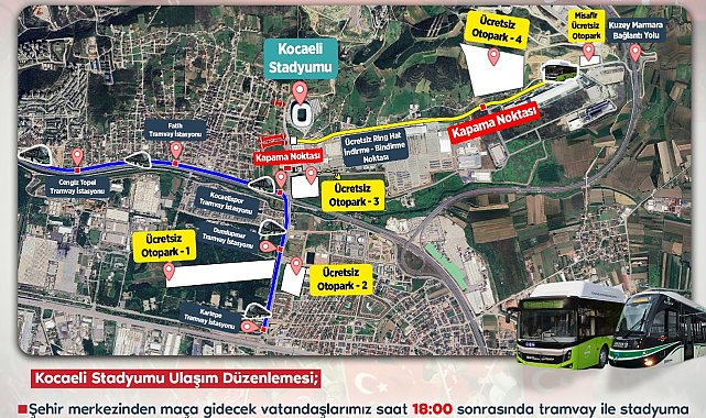 Türkiye-Fransa maçı öncesi Kocaeli'de ulaşım düzenlemesi
