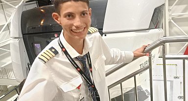 Uçak tutkunu Burak'ın hayali gerçek oldu