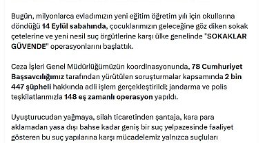 Ülke genelinde 'Sokaklar Güvende' operasyonu: 2 bin 447 şüpheli hakkında adli işlem