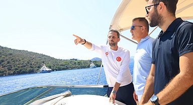 Vali İdris Akbıyık, Fethiye Körfezi'nde incelemelerde bulundu