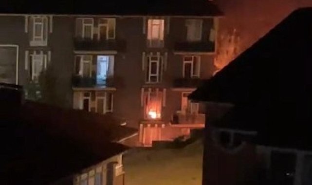 Yangında, 2 öğrenci dumandan etkilendi