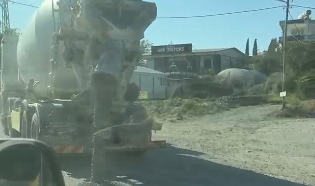 Yola beton dökerek ilerleyen mikserin sahibine 191 bin 867 TL ceza