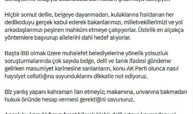 AK Parti'li Büyükgümüş: Siyasi yankesiciliğe derhal son verin