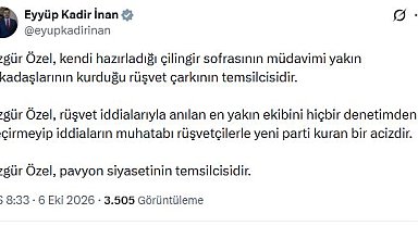 AK Parti'li İnan: Özgür Özel, rüşvetçilerle yeni parti kuran bir acizdir