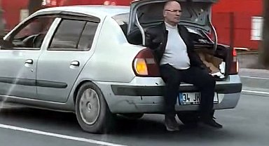 Avcılar'da yaralanan kediyi kurtarmak için bagajda yolculuk yaptı